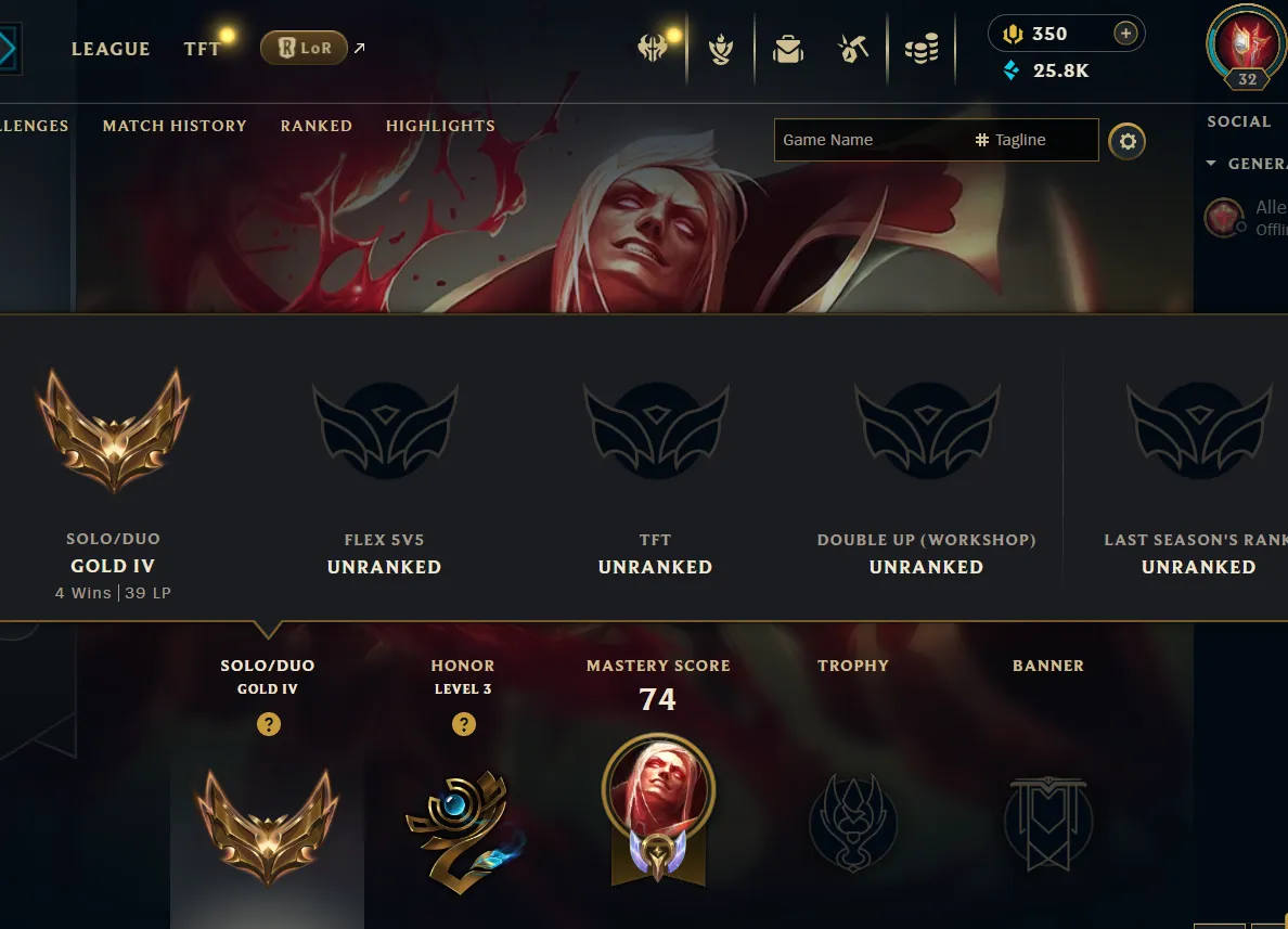⚡ EUNE ⸱ Gold IV 67% WR  🎉 | Hand- ( leveled + Boosted ✌️ ) | Unverified ✅ | 25875 BE | 350 RP💰 | Untouched-Loot 🔰 | Check Description ⬇️ 1