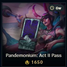 ⚡️ Pandemonium: Act II Pass 2025   ⚡️Lol event pass 1650 Rp ⚡️ legal RP ~ Gifting Service | EUNE |Check Descripti 🔰