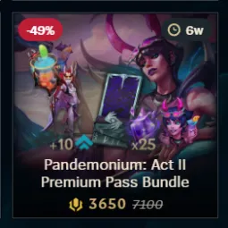 ⚡️Pandemonium: Act II Pass 2025   ⚡️Lol event pass 3650 Rp ⚡️ legal RP ~ Gifting Service | EUNE |Check Descripti 🔰