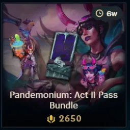 ⚡️ Pandemonium: Act II Pass 2025    Bundle ⚡️Lol event pass Bundle 2650 Rp ⚡️ legal RP ~ Gifting Service |EUNE| 🔰