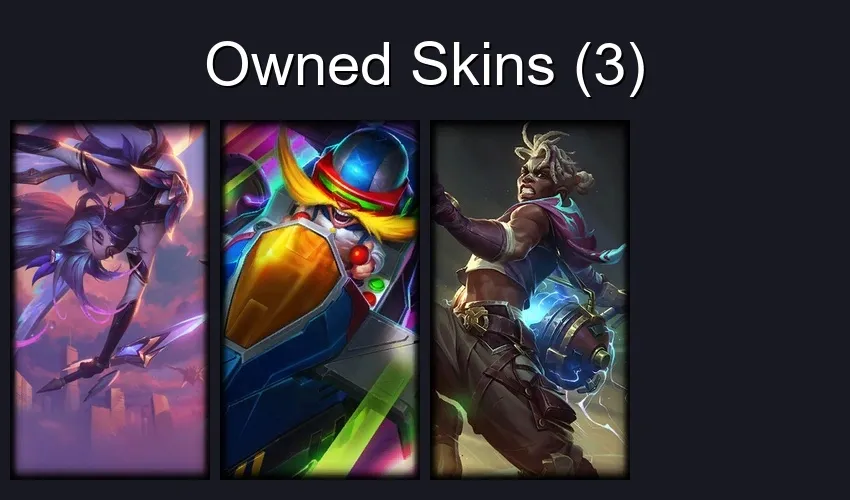 💠【EUW】⸱ 🎠 3 Skin⸱ 💬 31 Champ⸱ 🛡️ Bronze 2 IN PLACEMENTS 🧙 2026 Ready⸱ 🎠 Honor 3⸱ ⚡ 110 RP⸱ 🆙 Email Access⸱ 🎠 5130 BE⸱ ⚡ Level 33 #2MZFJQEU thumbnail 2