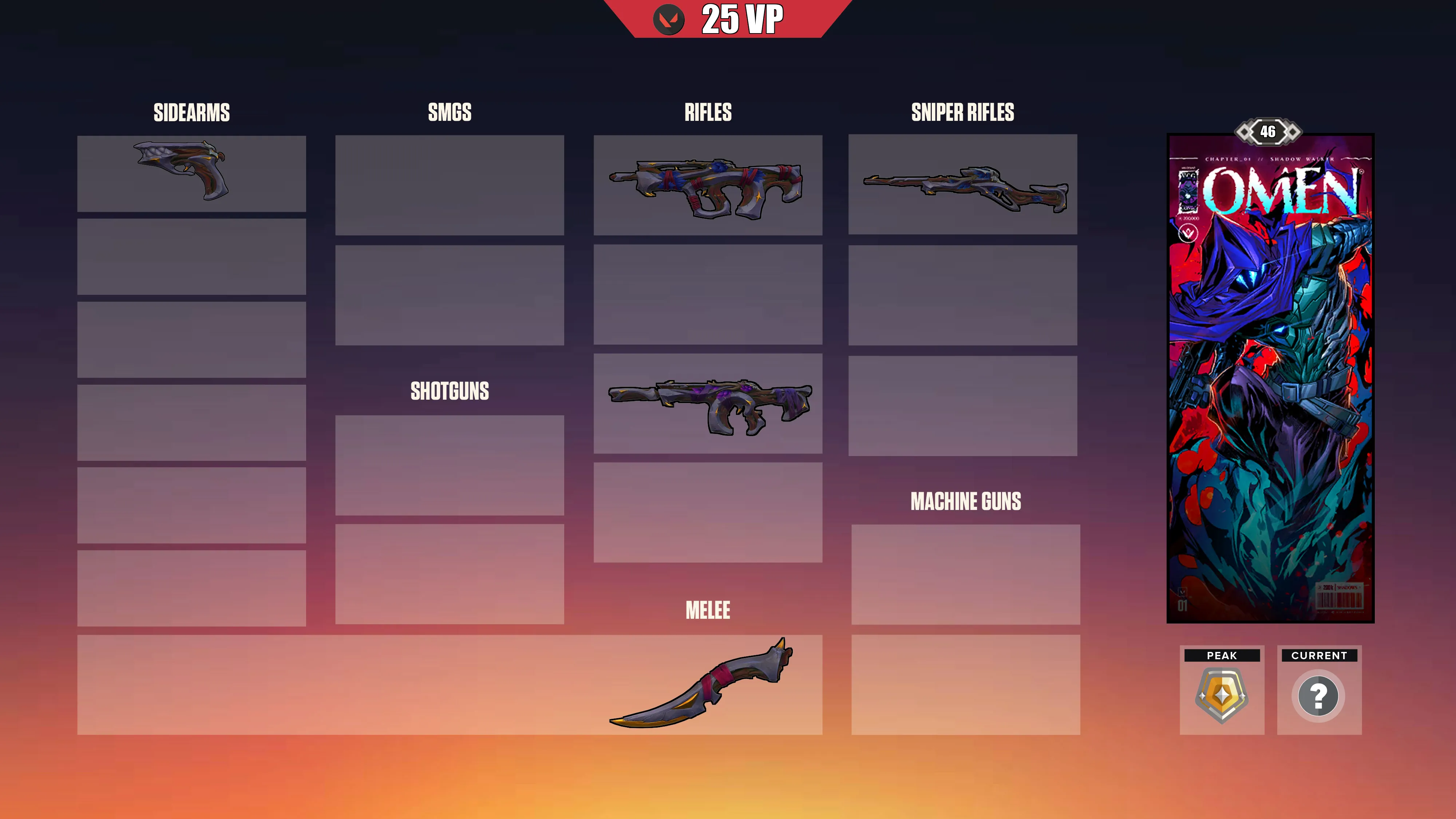 AP ⸱ 🎖️ Nocturnum Full Collection ⸱ 🔢 46 Level ⸱ ⬆️ Peak Gold 3 ⸱ 🔫 5 Skins ⸱ 🎟️ x Battlepass ⸱ 💰 25 VP ⸱ 🔮 95 RP ⸱ 🧬 19x Agents ⸱ 📝 Check Description 1