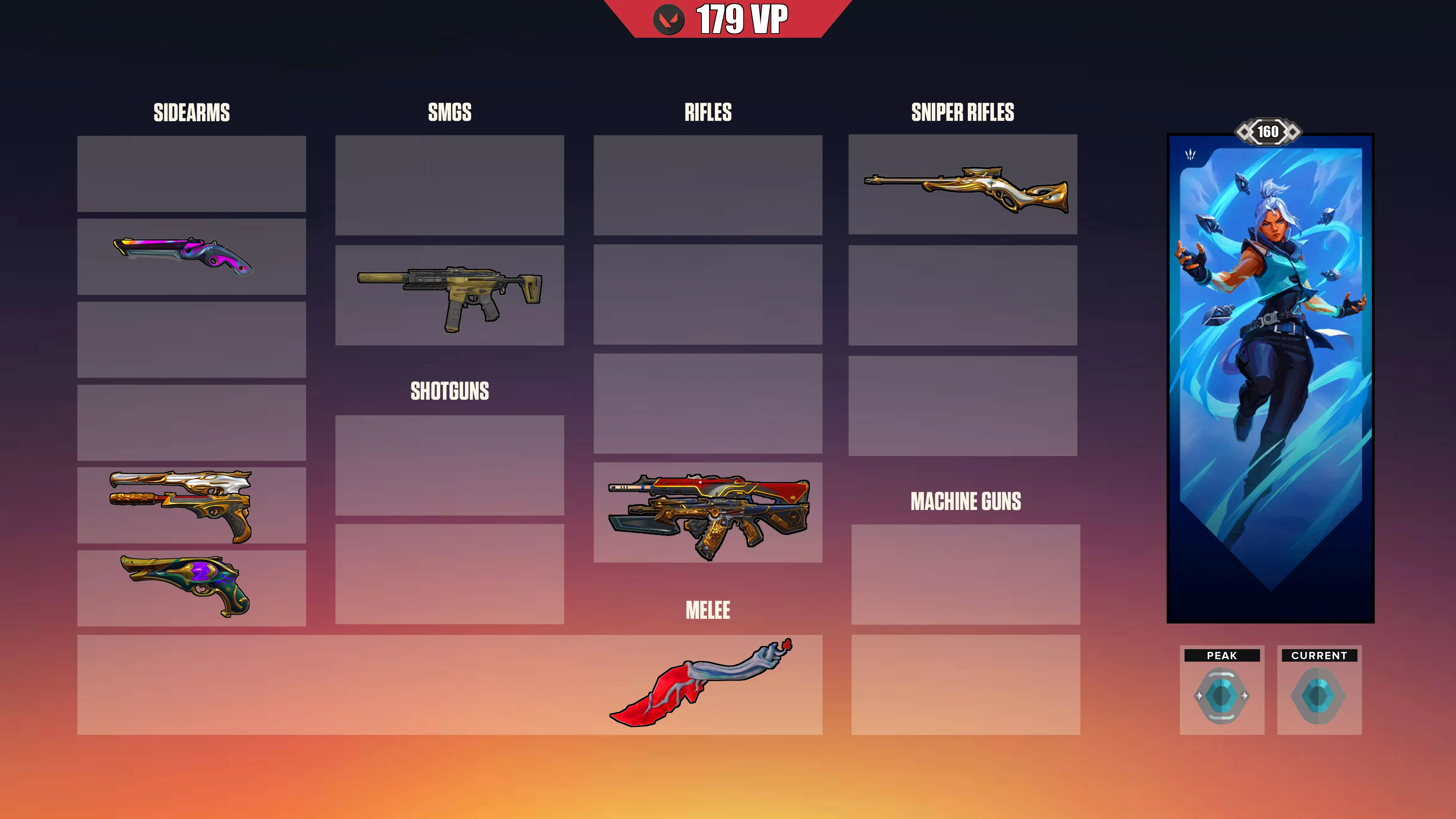 EU ⸱ 🎖️ Platinum 1 ⸱ 🔢 160 Level ⸱ ⬆️ Peak Platinum 2 ⸱ 🔫 17 Skins ⸱ 🎟️ x Battlepass ⸱ 💰 179 VP ⸱ 🔮 145 RP ⸱ 🧬 29x Agents ⸱ 📝 Check Description 1