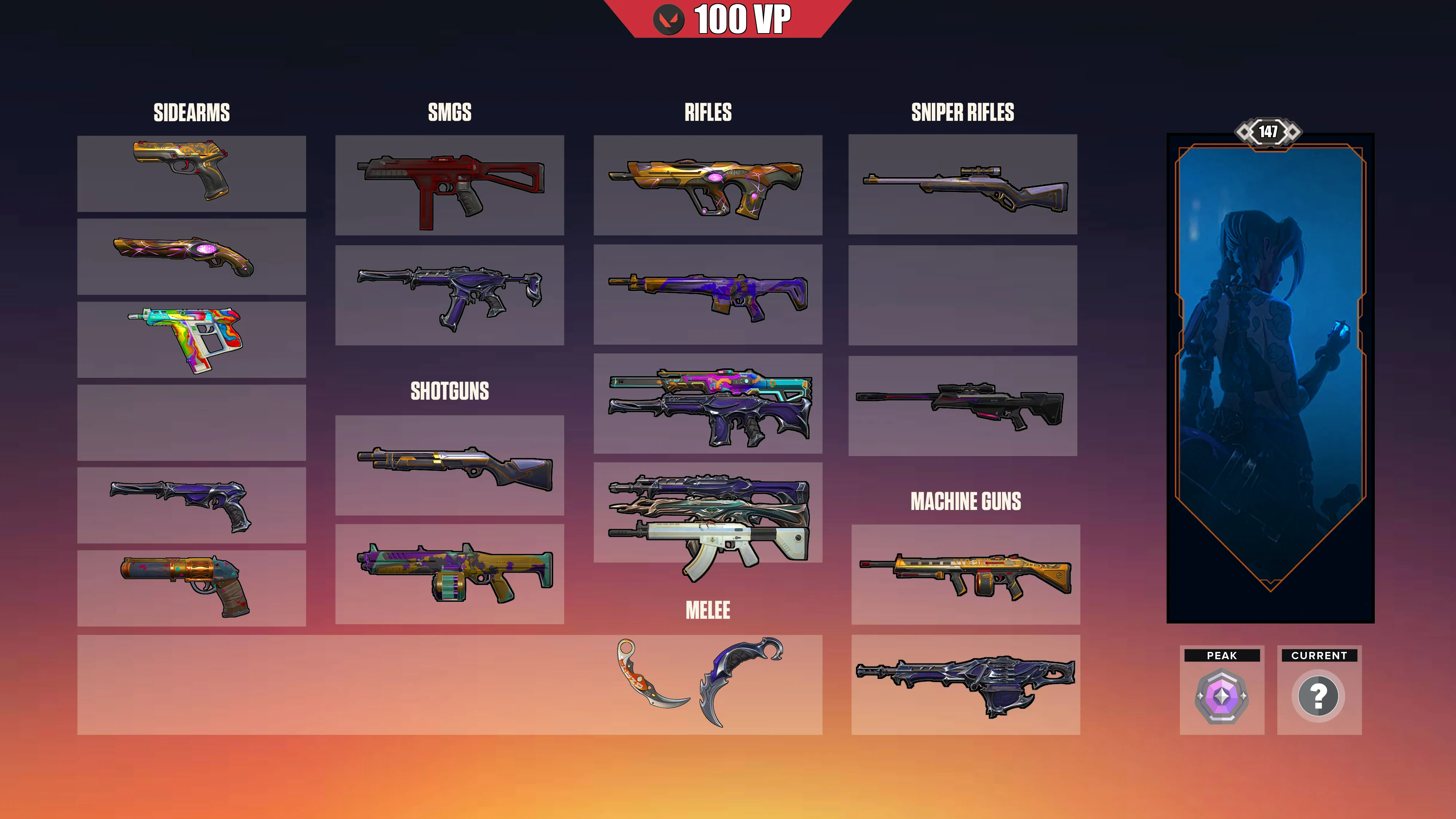 AP ⸱ 🎖️ Arcane Sheriff + Reaver Collection ⸱ 🔢 147 Level ⸱ ⬆️ Peak Diamond 3 ⸱ 🔫 50 Skins ⸱ 🎟️ 3x Battlepass ⸱ 💰 100 VP ⸱ 🔮 360 RP ⸱ 🧬 25x Agents ⸱ 📝 Check Description 1