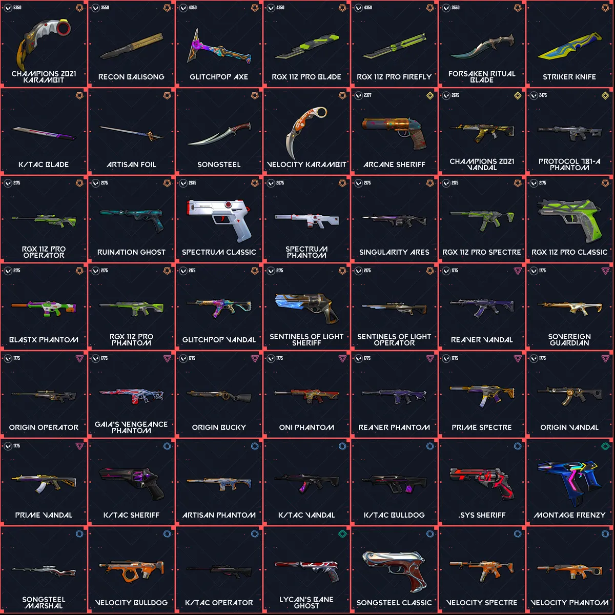 EU ⸱ 🎖️ Champions 2021 Full Collection ⸱ 🔢 171 Level ⸱ ⬆️ Peak Ascendant 3 ⸱ 🔫 115 Skins ⸱ 🎟️ 7x Battlepass ⸱ 💰 81 VP ⸱ 🔮 45 RP ⸱ 🧬 28x Agents ⸱ 📝 Check Description thumbnail 2